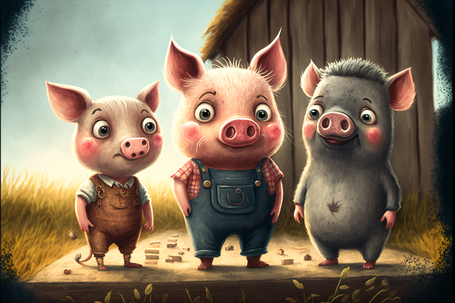 The Three Little Pigs and The Wolf
