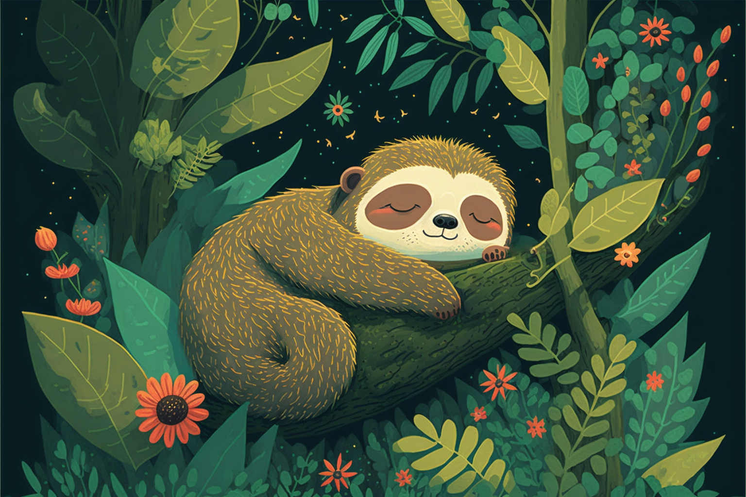 The Sleepy Sloth Who Wanted to Fly